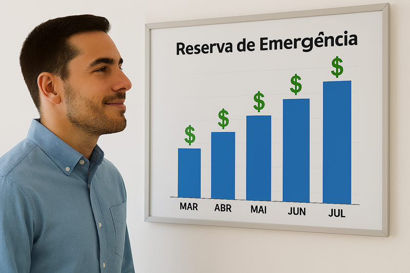 O importante é focar em criar o hábito de guardar para montar sua reserva de emergência