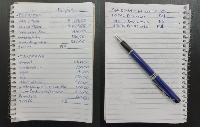 Caderno-orçamento-pessoal-anotações-receitas-despesas